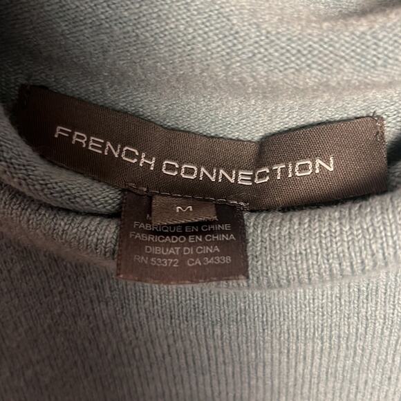French Connection Light Blue Turtleneck Sweater Size Medium - Picture 2 of 5